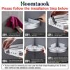 Hoomtaook Bathroom Corner Shelves Shower Shelf No Drilling Bathroom Caddy Storage Shower Organiser Adhesive Rustproof Metal Wall Mounted 2 Packs