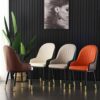 dining chair Kitchen Dining Room Furniture Chairs Dining Chairs Water Proof PU Leather Chair With Metal Legs With Armrests Backrest For Dining An