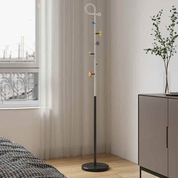 N/A Hall Bedroom Clothes Entrance Coat Rack Floor Hats Metal Hanger Foot Coat Rack Jackets Furniture (Color : Argento, Size : Light Grey)