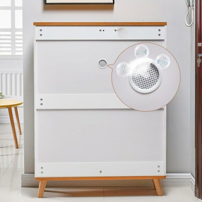 TJLSS Ultra-Thin Shoe Cabinet Home Doorway Home Tilting Entrance Cabinet Integrated Solid Wood Leg Shoe Rack
