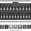 WAIZHIUA 46Pcs Socket Wrench Set, 1/4'' Drive Socket Wrench Driver Bits Set Metric Tool Kit with Flexible Extension Rods, Quick Release Reversibl