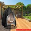 YMWVH Egg Chair Cover Waterproof Hanging Chair Cover Heavy Duty, Outdoor Anti-dust Garden Swing Chair Covers with Zipper Drawsting for Veranda Ga