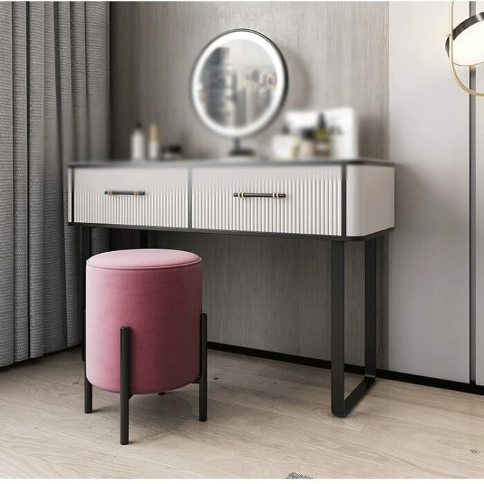 WALNUT Dressing Table Makeup Table Small Bedroom Dressing Cabinet Makeup Stool