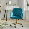 Warmiehomy Velvet Office Chair -Armchair Swivel Chair Office Desk Computer Chair Height Adjustable Chair For Office Home Living Room Bedroom (Min