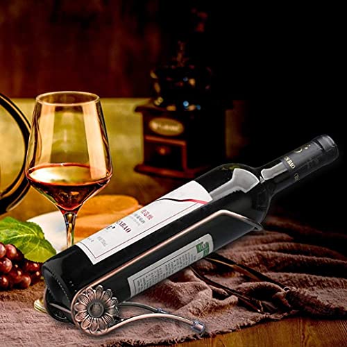 NEOCHY Wrought Iron Wine Rack Home Wine Bottle Cabinet Decorative Ornaments Wine Shelf Stand for Bar Kitchen Basement