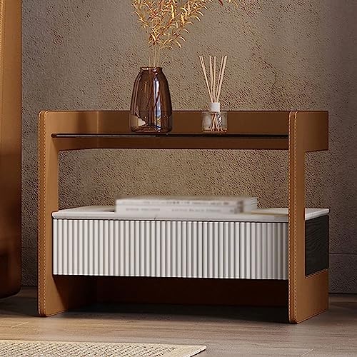 Leather Cloakroom Drawer Nightstands Creative Household Furniture Bedside Tables Simple Modern Study Smart Storage Cabinets