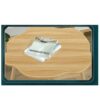 ZYZMH Solid Wood Small Coffee Table Irregular Bedroom Dining Table Round Home Bay Window Desk (Color : Svart, Size : 60 * 20m)