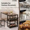 DINGZZ 3 Piece Dining Table Set For Kitchen Table And 2 Bench Storage Compartments With Wine Rack