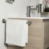 Tiger Boston Telescopic Towel Rail, Stainless Steel Brushed, 5 x 5 x 35 cm