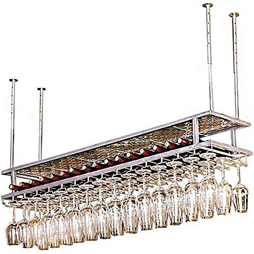 OUSIKA Wine Racks,Wine Lovers/Ceiling Wine Rack Height Adjustable Hanging Wine Glass Rack Liquor Bottle Storage Holders Bar Creative Wine Rack Go