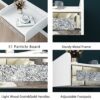 blingworld Floating Mirror Nightstand,White Bedside Table,Small Night Stand,Modern End Table with Drawer,Silver with Mirror Drawer,Side Table Wal