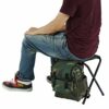 VGEBY Fishing Folding Chairs, Camouflage Fishing Seat Stool with Storage Bag for Camping Fishing Hiking Gardening Traveling Picnic