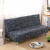Armless Sofa Bed Cover Vintage Floral Printing Couch Sofa Slipcover Polyester Stretch Futon Cover 3 Seater Couch Sofa Cover fits Folding Sofa Bed