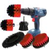 Brush Attachment Drill Set 5 Pieces Drill Brushes Attachment Cleaning Brush Rim Brush Scrubber Cleaning Brush Kit for Rims, Bathtub, Tiles, Kitch