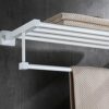 HIGOH Towel Racks, Bathroom Towel Rack Wall Mounted Towel Holder,Towel Rack Towel Rail,Bathroom Shelf Accessories,Wall Mounted Towel Holder/40Cm