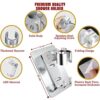 Zashmart Shower Head Holder for Handheld Showers, Silver Shower Rail Holder, Stainless Steel Shower Holder, ABS Material Shower Head Holders, Pre