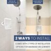 MIRRORVANA Fogless Shower & Shaving Mirror with Upgraded Suction Mount for Bathroom, Anti Fog & Mist Free Shatterproof Surface and 360° Swivel, 1