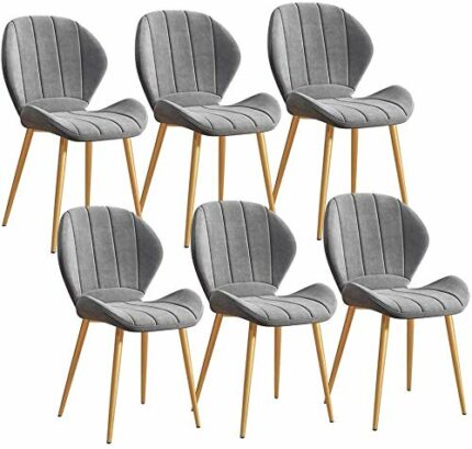 dining chair Kitchen Dining Room Furniture Chairs Dining Chairs Set Of 6 Kitchen Chair Velvet Seat Gold Metal Legs Reception Chairs With Backrest