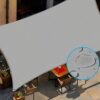 Sun Shade Sail, Water Resistant Sunscreen Awning Canopy 95% UV Block for Outdoor Garden Patio, with Free Mounting Ropes - Rectangle 2x3 M, Beige