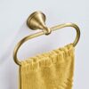 HIGOH Towel Racks, Bath Towel Holder,Bathroom Hand Towel,Hand Towel Holder,Towel,Brass Wall Mounted Ellipse Kitchen Bathroom Towel Holder,Metal V