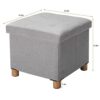 Ejoyous Ottoman Storage Box, Soft and Compact Comfortable, Multifunctional Upholstered Cube Footstool, Ottoman Pouffe Footstool, for Living Room