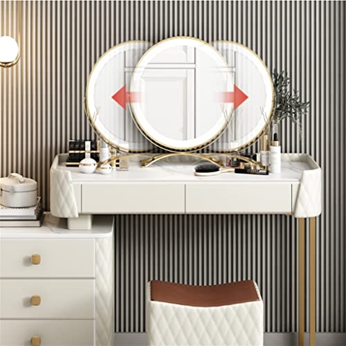 JJZXD Slate Solid Wood Dressing Table Bedroom Smart Dressing Table Storage Cabinet Book