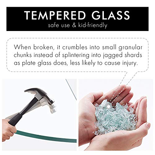 KES Aluminum Glass Bathroom Shelf Shower Corner Shelf Storage Caddy Basket 8MM Extra-Thick Tempered Glass Wall Mounted Silver 2 Pack, A4120A-P2