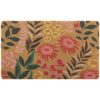 Carvapet Artificial Coir Doormat with Non-Slip Backing for Indoor and Outdoor 17 x 30 inch Front Door Welcome Mat Floral Doormat, Lavender