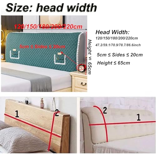 RTYHN Bed Headboard Cover, Slipcover Upholstered Headboard, Thickening Stretchy Protection Dust Cover for Double Bed/Small Double Headboard Prote