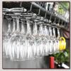 PIBM Stylish Simplicity Wine Shelf European Wrought Iron Hanging Wine Rack, Creative Wall Hanging Wine Rack, Black , 100CM