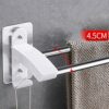 N/A Stainless Steel Towel Bar Thickening Single Pole Double Rod Towel Bar Free Punching Towel Hanging Rod Towel Rack