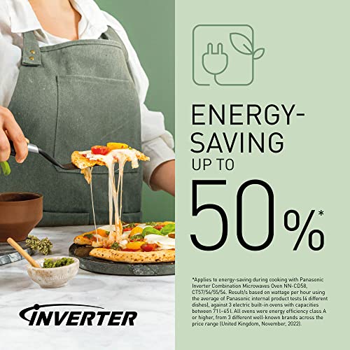 Panasonic CT57 Slim Combination Microwave Oven & Grill with Turntable, 27 Litres, 1000 W Power, 29 pre-set menus, Silver