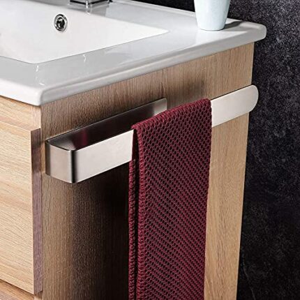 No Drilling Bathroom Towel Bar Rail,304 Stainless Steel，Rustproof Towel Rack for Kitchen & bathroom (37)