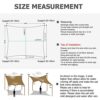 Sunnest Life Sun Shade Sail 2 x 2 m Garden Balcony with Mounting Ropes Weather Protection Water Resistant Shade Dispenser 420D Polyester UV Prote