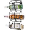 Cherry Picked Goods Modern Wine Rack Wall Mounted – Small Black Wine Rack Holder – Wall-Mounted Wine Rack – Boho Nordic Anthro-Dupe - Wine Wall D