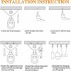 Xndryan Heavy Duty Swing Hangers, 360° Rotate Swivel Hammock Hooks with Screws, Stainless Steel Swing Hook for Ceiling Wooden Porch, Gym Yoga Sus