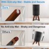Wood Desktop Speaker Stand for Sonos Era 100 Stand Holder with Speaker Sticker, Wooden Tripod Speaker Stand Desk for Better Sound Compatible with