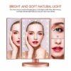Flymiro Lighted Vanity Makeup Mirror 1x/2x/3x Magnification,Vanity Mirror Tri-fold with 21 LED Lights and Touch Screen,180° Rotation Countertop C