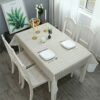 137*180cm Grey Checkered PVC TableCloth Plaid Wipeable Tablecloth Rectangular,Plastic Wipe Clean Tablecloth Stain Resistant,Waterproof,Oil-proof