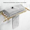HIGOH Towel Racks,Bathroom Towel Rack Wall Mounted Towel Holder,All Copper European Towel Rack,Jade Bath Towel Holder with Towel Bar,Bathroom Har