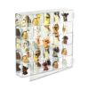 Ikee Design Mountable 25 Compartments Acrylic Display Case Cabinet Stand with Mirrored Back - Display Shelves for Collectibles, Gemstone and Figu