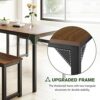 IMUsee 3-Piece Dining Table Set, Modern Table Dinette Set with 2 Benches for Kitchen, Dining Room, Space-Saving Furniture, Sturdy Structure, Easy