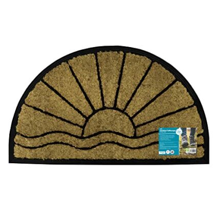 JVL Comfort Halfmoon Coir Tuffscrape, 40x70cm, Sunset