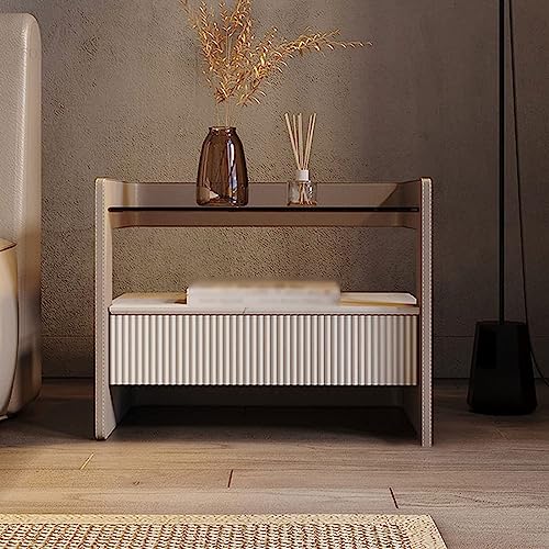 Leather Cloakroom Drawer Nightstands Creative Household Furniture Bedside Tables Simple Modern Study Smart Storage Cabinets