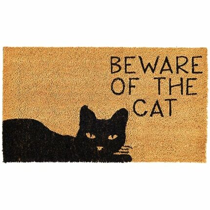 Juvale Beware of The Cat Doormat (Coconut Coir)