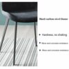 dining chair Kitchen Dining Room Furniture Chairs Matte Suede Leather Dining Chair with Backrest Water Proof PU Leather Lounge Side Chair Living