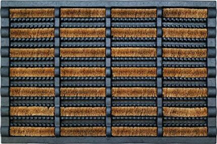 ID MAT T 4060 CombiMat Carpet Doormat Coconut Core Mattress/Galvanised Steel/Rubber Beige 60 x 40 x 2.29 cm