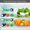 Rehomy Clear Stackable Plastic Refrigerator Rack Water Bottle Holder Storage Organizer for Champagne Water Bottles