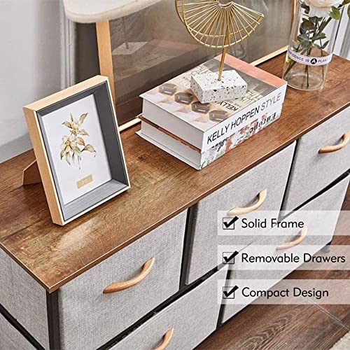 LIUZH 5 Drawer Dresser Storage Organizer Cabinet For Bedroom Living Room Hallway Entryway Closet With Wide Sturdy Steel Frame Wood Top