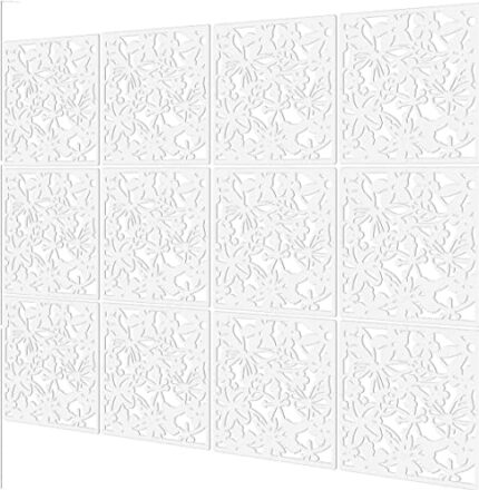 KEIBIKEIDI Hanging Room Divider Screens Made of Environmentally PVC,Simple and Modern White Hanging Panel Screen for Decoration Home, Livingroom,